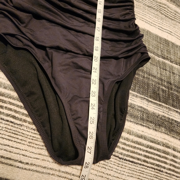 Kenneth Cole one shoulder one piece bathing suit swimwear 8-10 floral ruffle - Picture 6 of 13